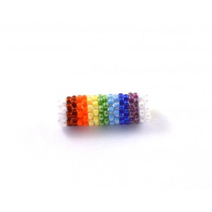 Hand made multi- color 20x6mm bead